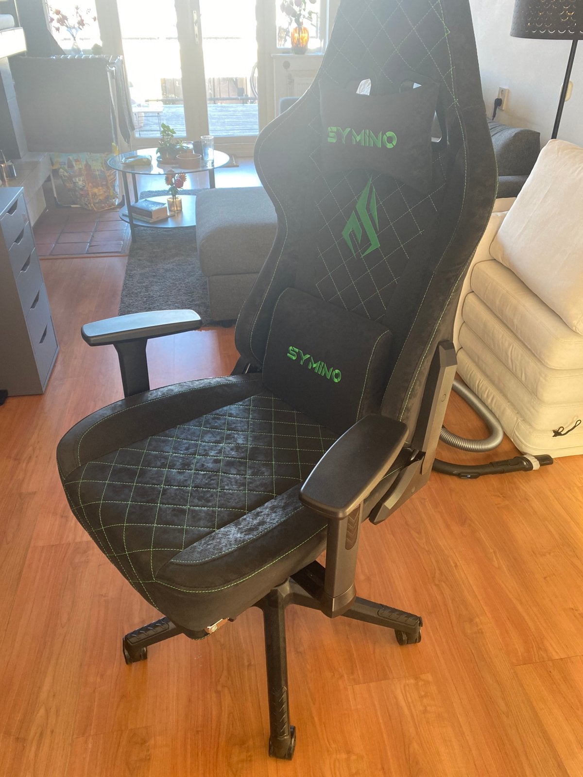 Verstelbare Ergonomische Gamestoel, Ophalen, Zwart, Zo goed als nieuw, Gaming bureaustoel