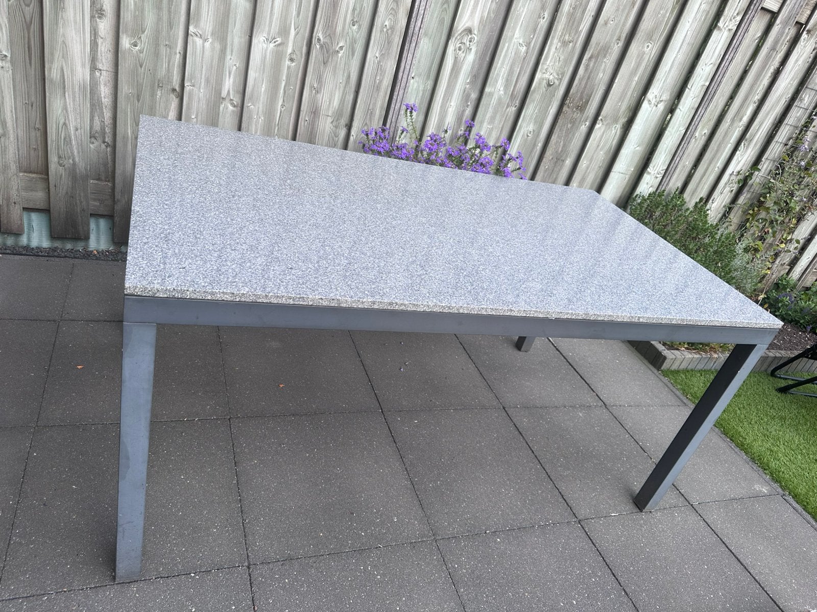 Gratis tuintafel, Tuin en Terras, Tuintafels, Ophalen, Gebruikt, Rechthoekig, Aluminium