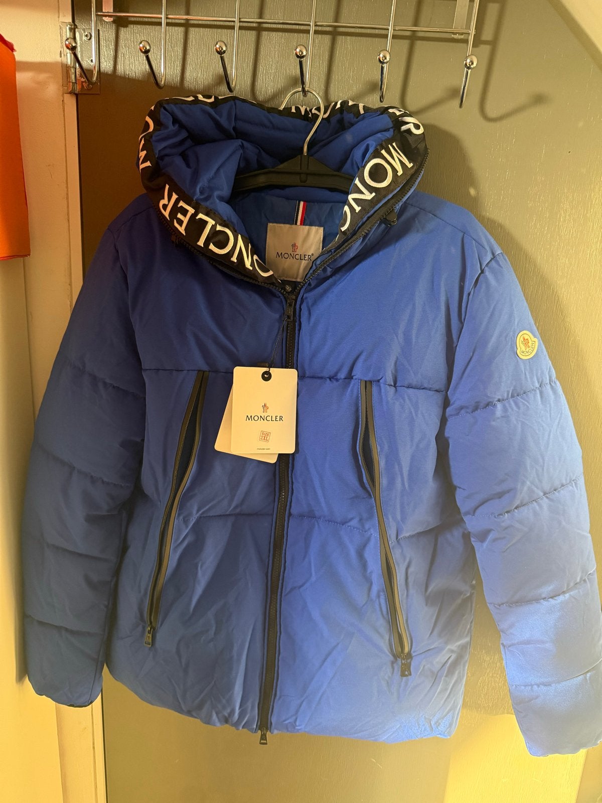 Moncler Puffer Jacket Blauw - Maat L/XL, Ophalen of Verzenden, Nieuw, Maat 56/58 (XL), Blauw
