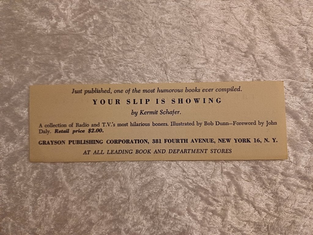 Grayson Publishing Corporation New York / Kermit Schafer, Verzenden, Gebruikt