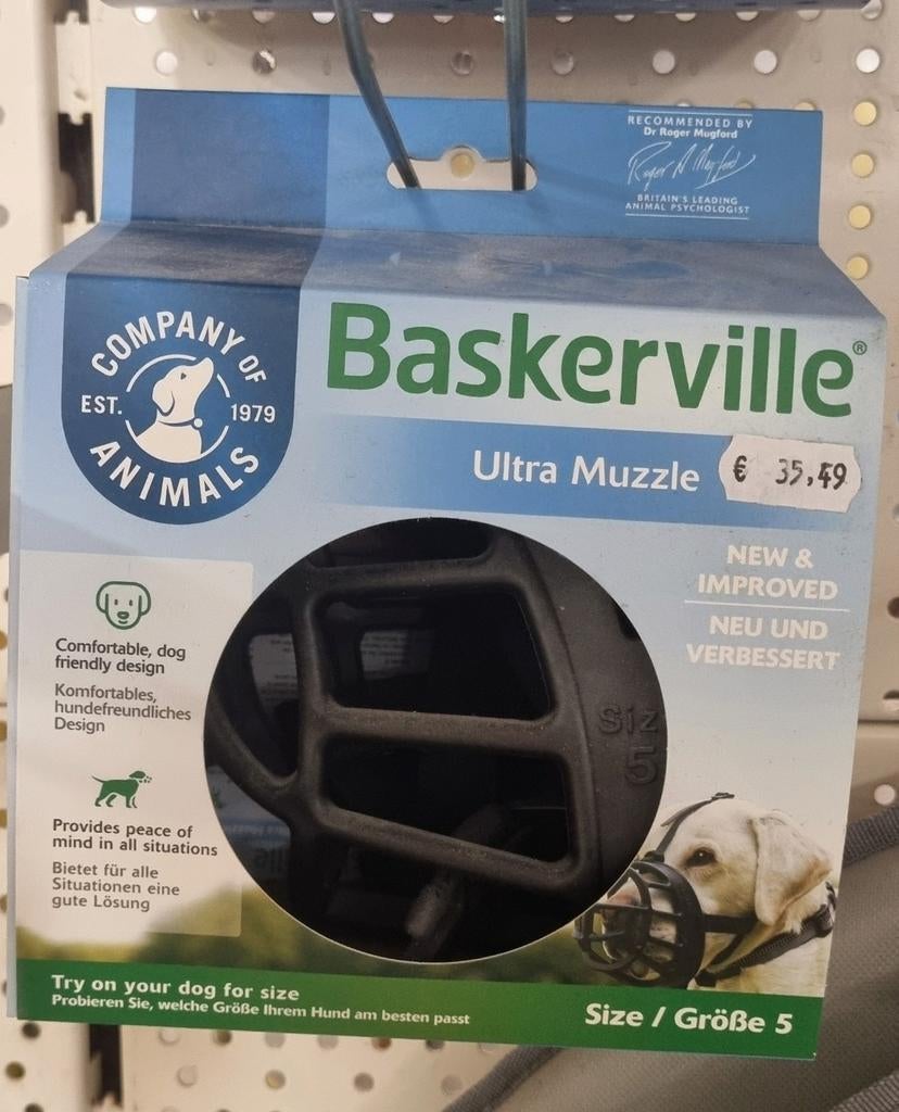 Baskerville maat 5 muilkorf., Ophalen, Nieuw