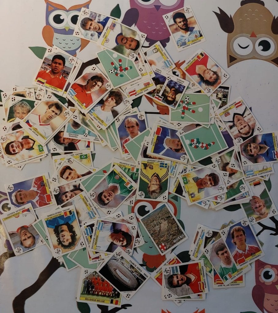 Panini voetbal plaatjes WK 1990 (oa Maradona), Verzamelen, Ophalen of Verzenden, Zo goed als nieuw, Buitenlandse clubs, Poster, Plaatje of Sticker