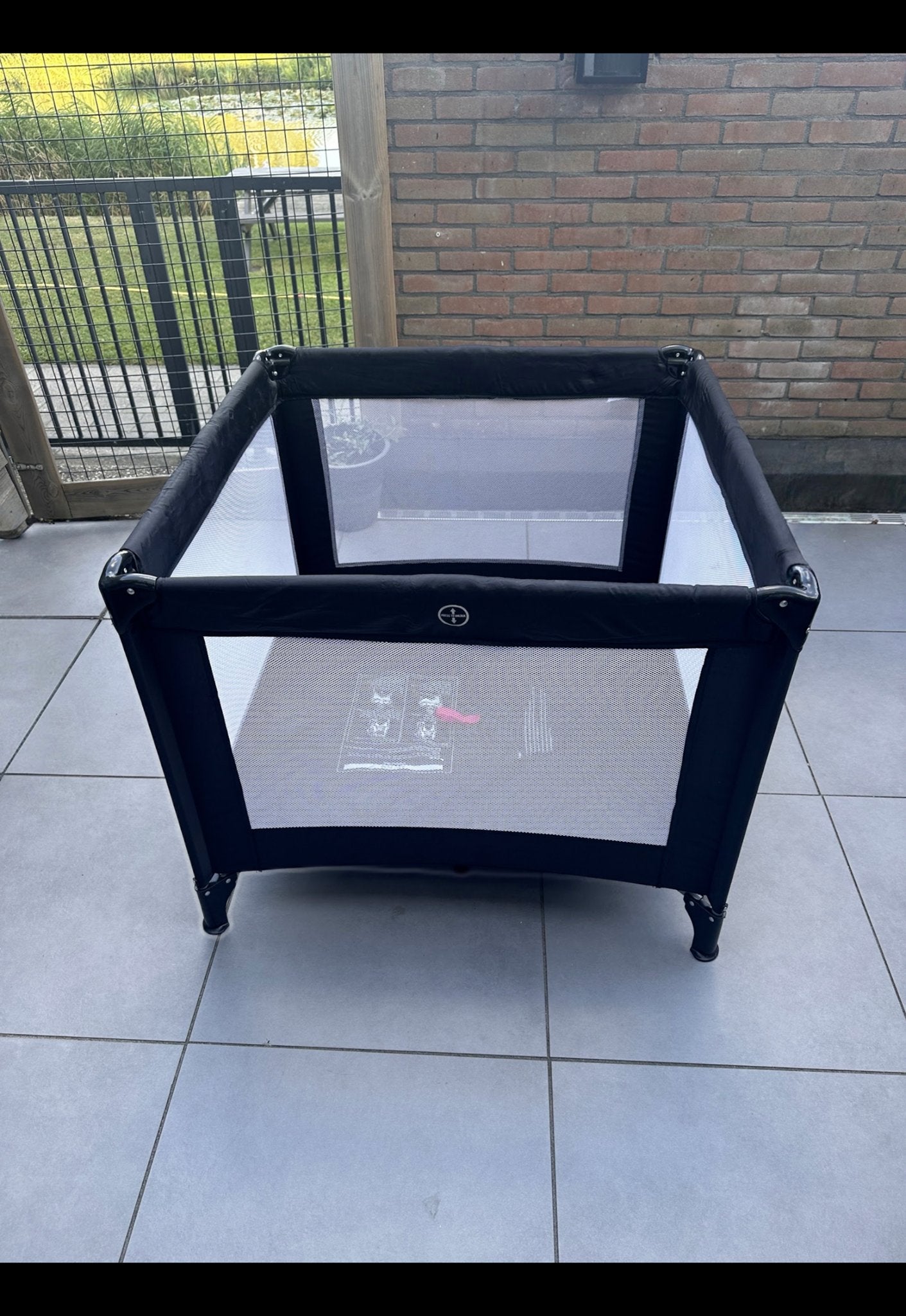 Inklapbare box zwart,  merk DING, Ophalen, Zo goed als nieuw, Vierkant, Boxkleed