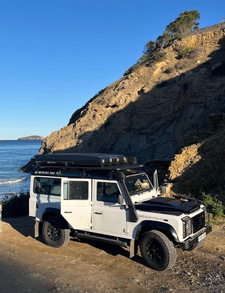 Origineel dak Land Rover Defender 110 — zwart, Auto-onderdelen, Carrosserie en Plaatwerk, Ophalen, Land Rover, Achterklep, Voor