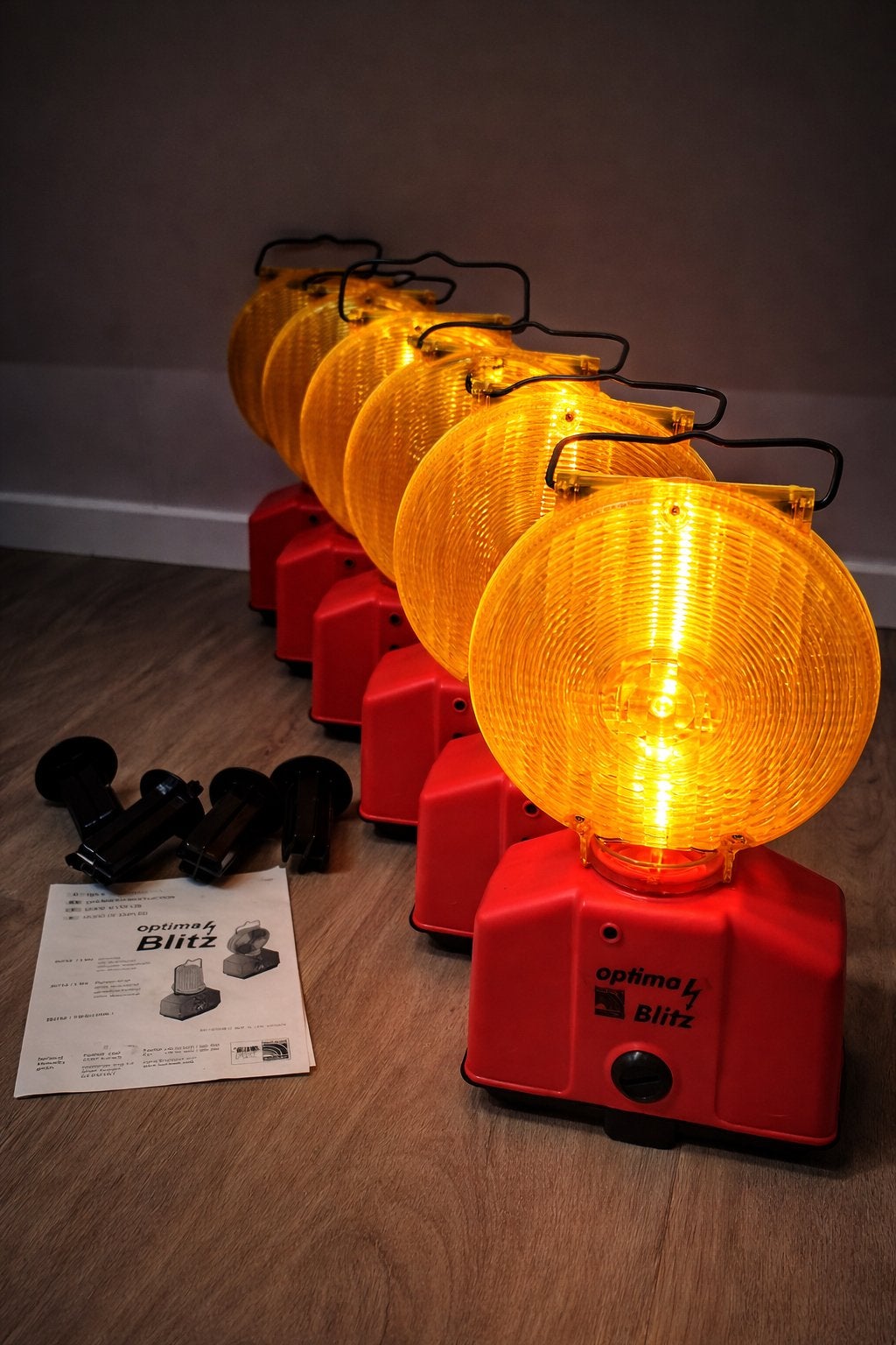 7x Werflamp om een gevaarlijke situatie zichtbaar te maken., Doe-het-zelf en Verbouw, Ophalen of Verzenden, Zo goed als nieuw
