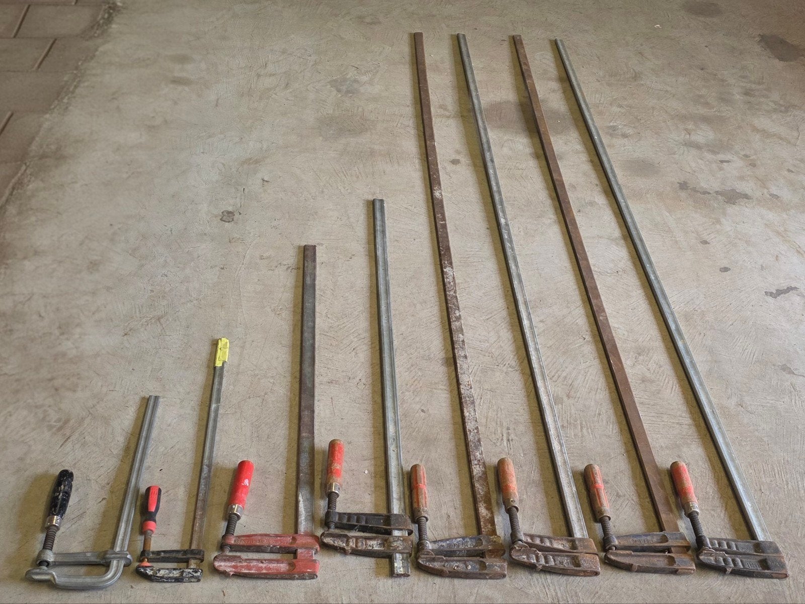 Partij professionele Bessey lijmklemmen, Ophalen, Gebruikt, Klem