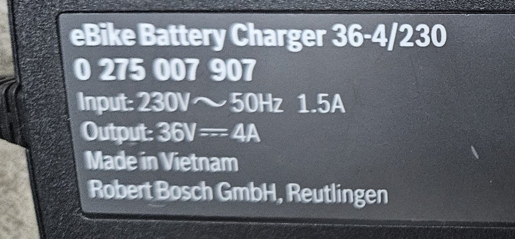 e bike batterijlader Bosch, Ophalen of Verzenden, Gebruikt