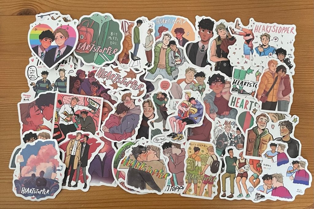 Heartstopper boeken en film serie Alice Oseman stickers, Verzenden, Nieuw, Meerdere stickers
