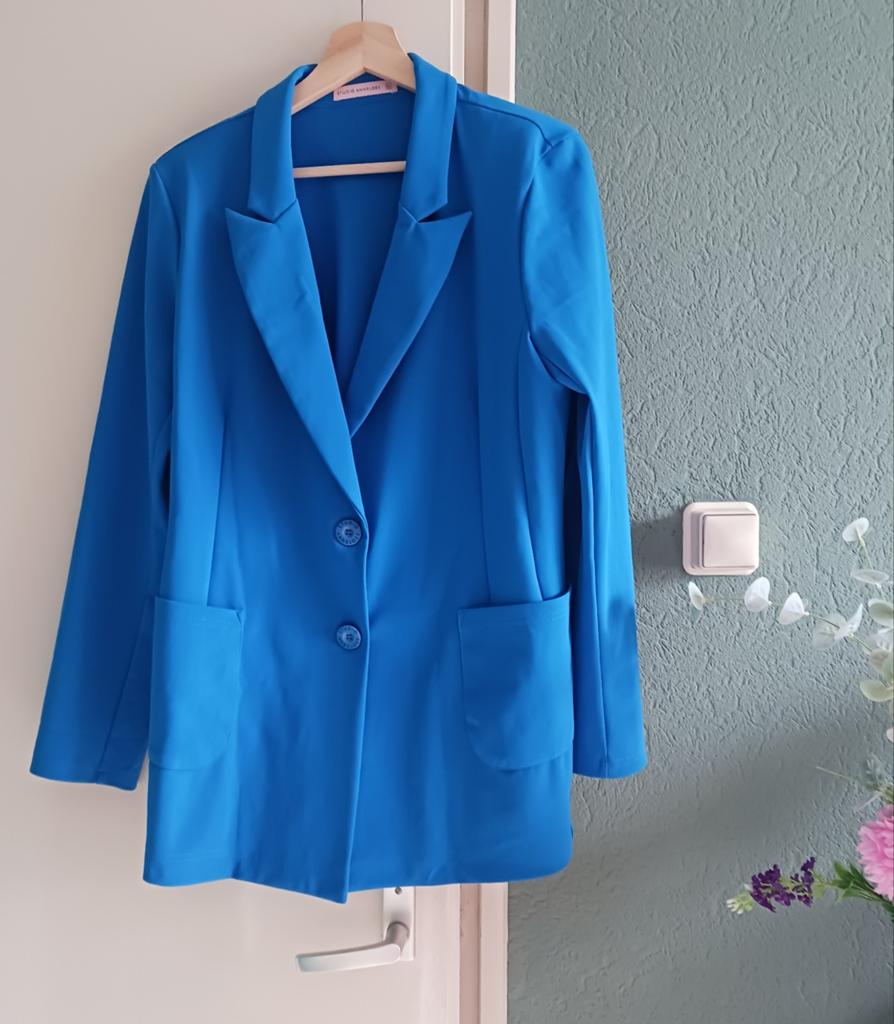 Nora bonded blazer Studio Anneloes, XL, Studio Anneloes, Blauw, Maat 46/48 (XL) of groter, Ophalen of Verzenden