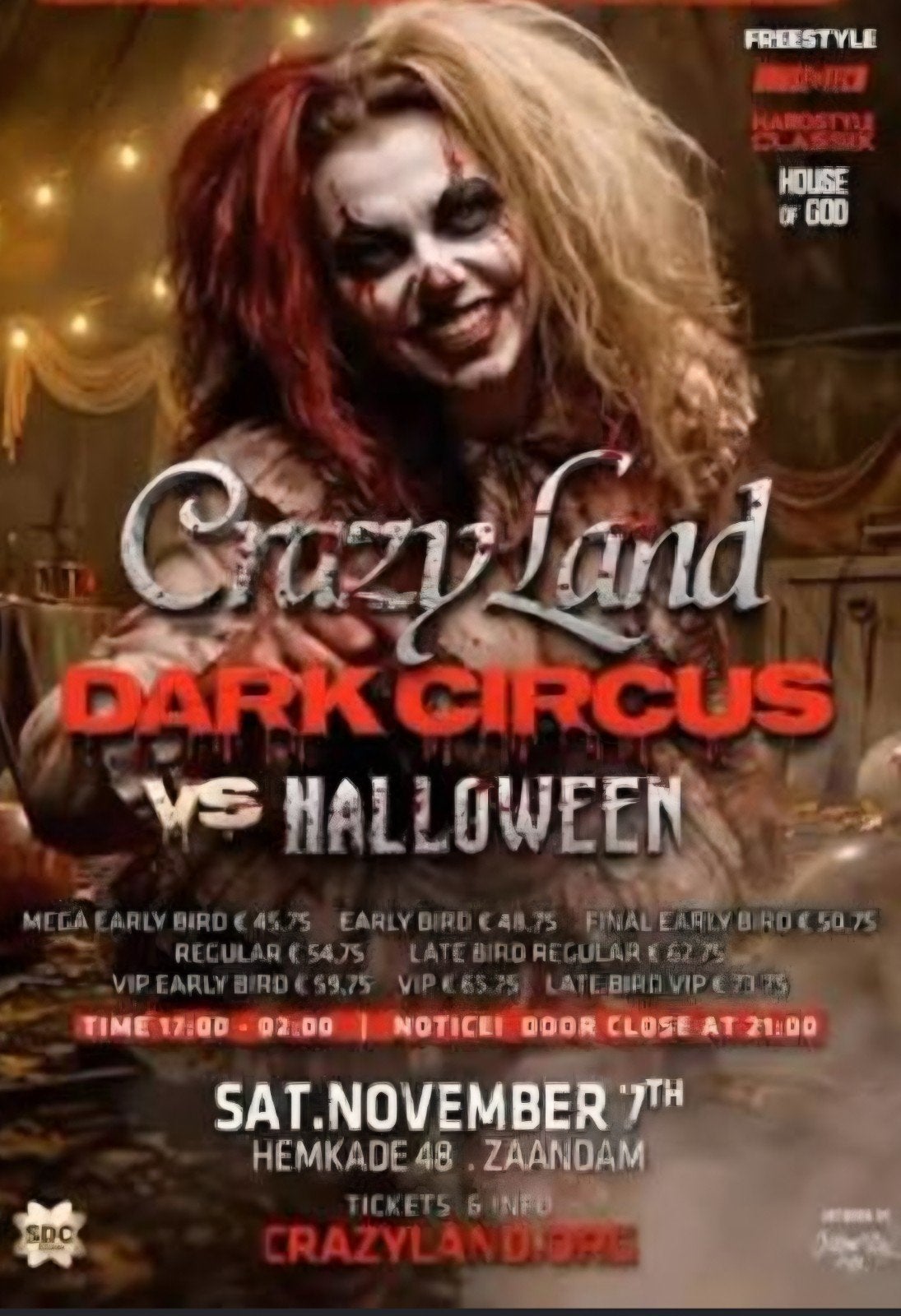 4 kaarten crazyland dark circus 7 november 2026, Tickets en Kaartjes, Twee personen