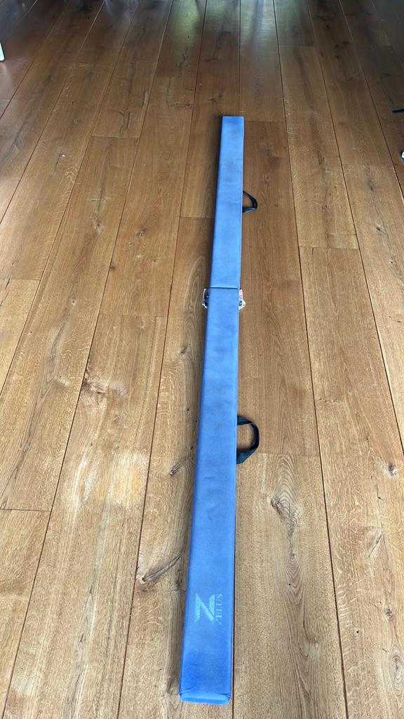 Opklapbare turnbalk, evenwichtsbalk, Ophalen, Gebruikt, Blauw, Materiaal