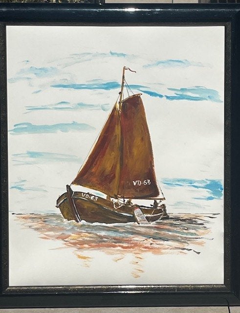 Volendam 63  botter, Ophalen of Verzenden, Klassiek, Maritiem / water