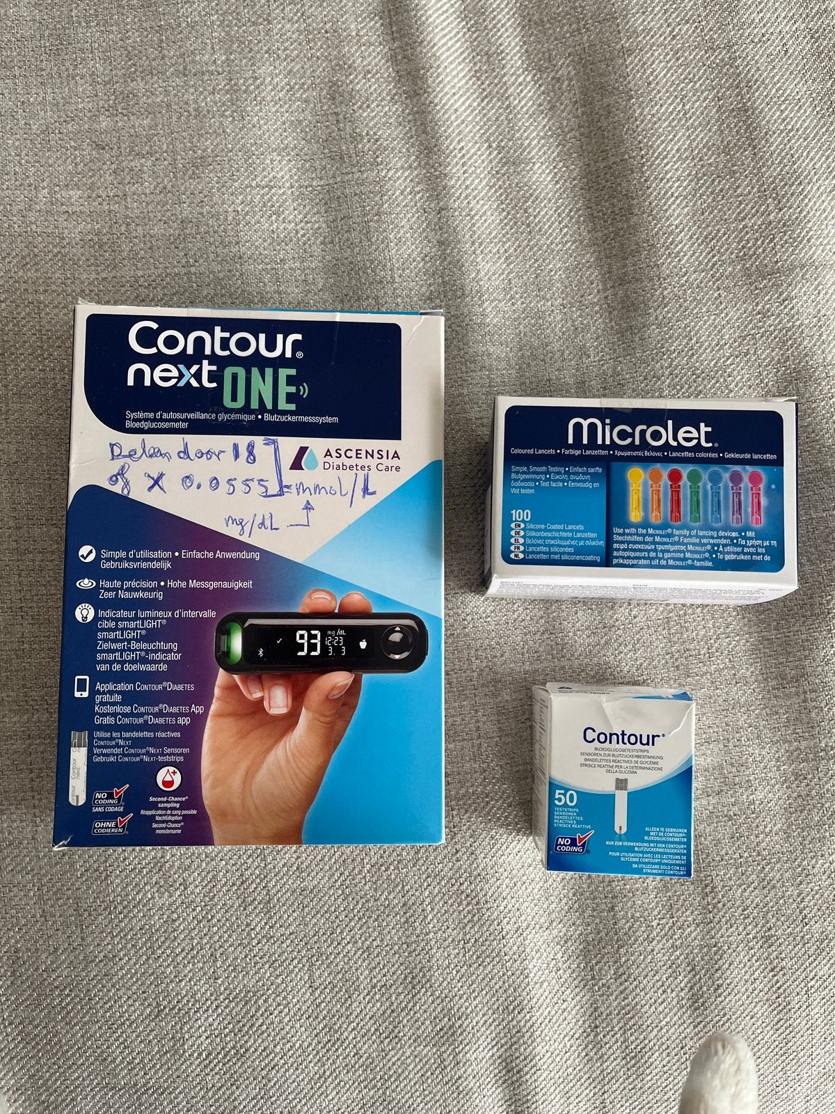 Contour Next One Bloedglucosemeter Set, Ophalen of Verzenden, Zo goed als nieuw, Overige typen