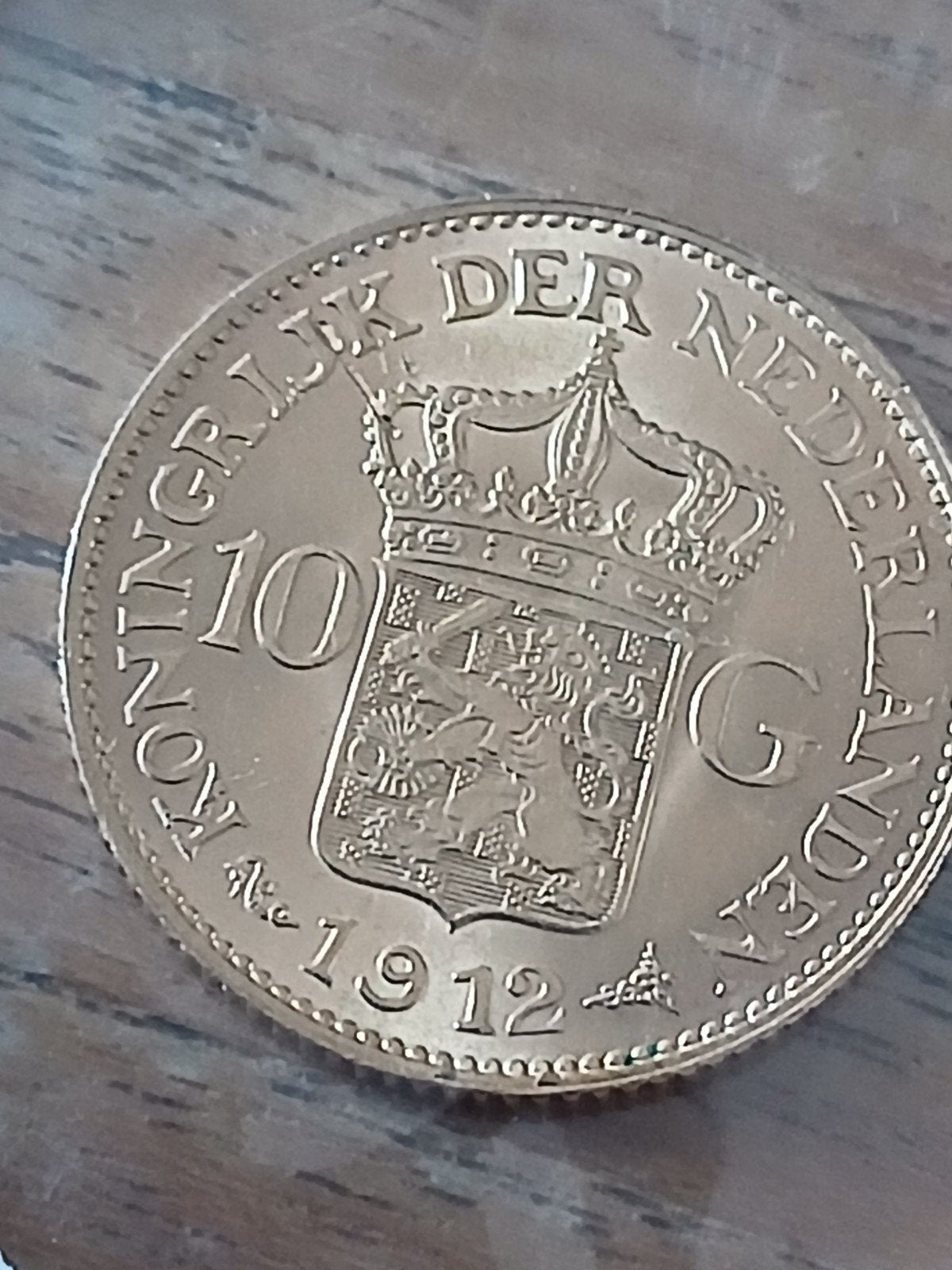 Gouden 10 Gulden Munt Koningin Wilhelmina 1912, Ophalen, Goud, Koningin Wilhelmina, Losse munt