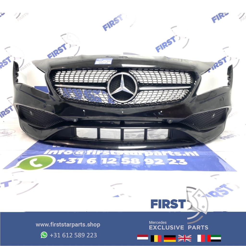W117 VOORBUMPER AMG Facelift Mercedes 2013-2018 zwart origin, Gebruikt, -, Voor, Ophalen of Verzenden