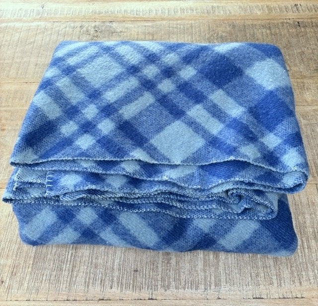 Gave wollen deken, Gebruikt, Blauw, Deken, Overige merken
