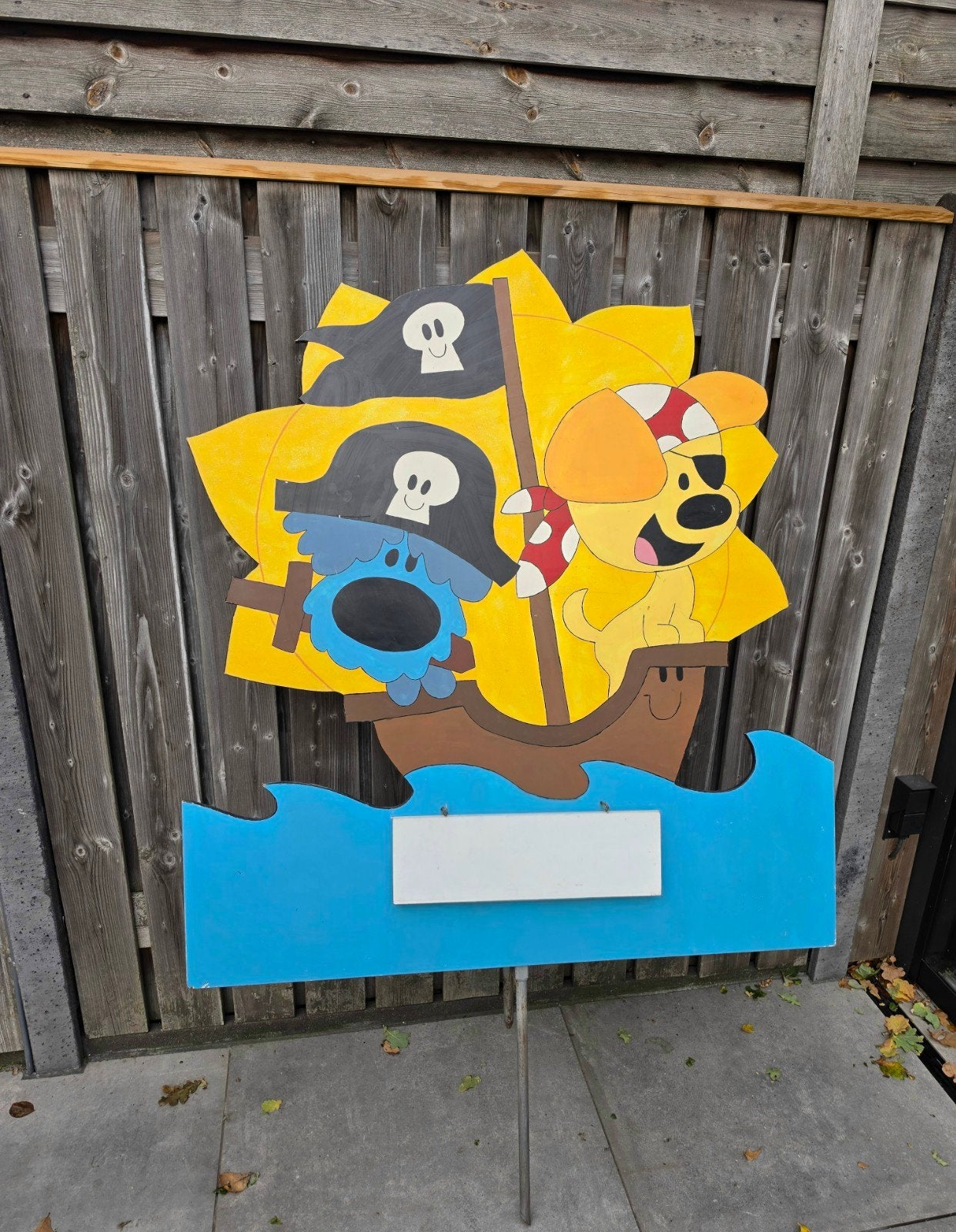 Woezel en Pip piraten geboortebord, Ophalen, Zo goed als nieuw, Geboortebord