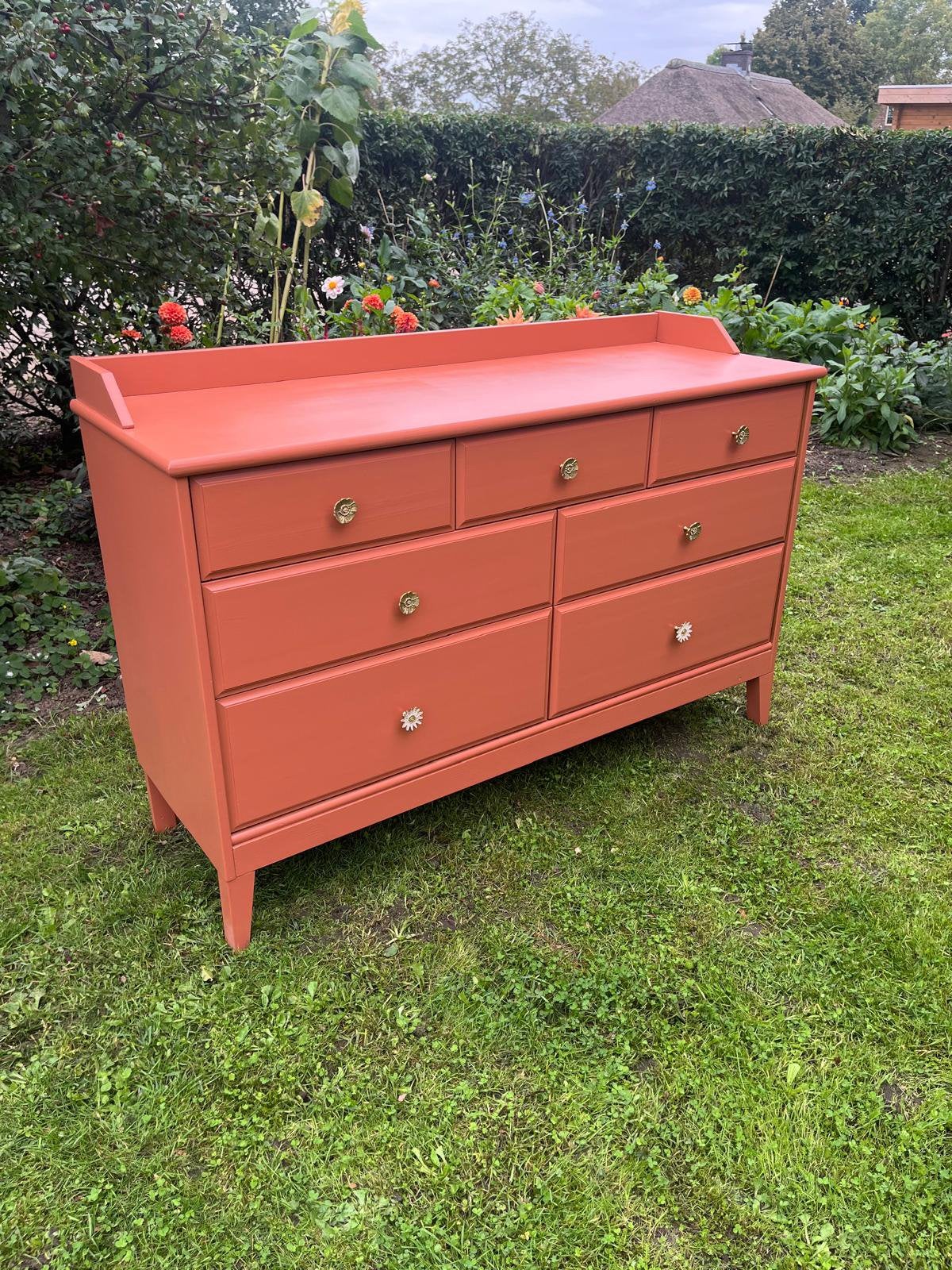 Commode terra DIY ladekast, Ophalen, 100 tot 150 cm, Zo goed als nieuw, 3 of 4 laden
