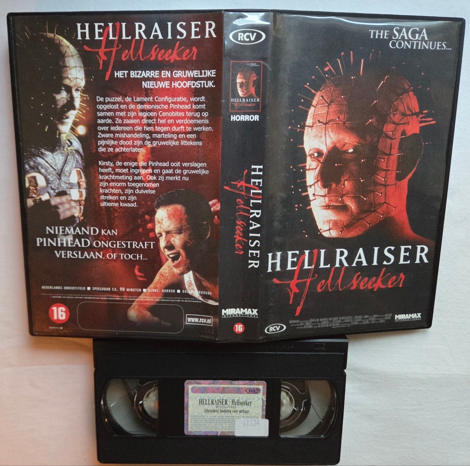 Hellraiser Hellseeker VHS Horror EX-RENTAL, Vanaf 16 jaar, Ophalen of Verzenden, Gebruikt, Horror