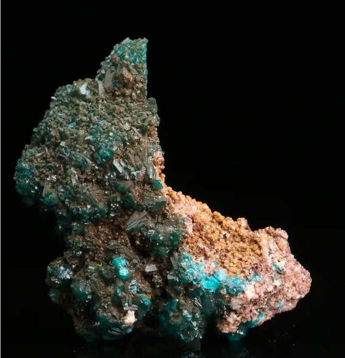 DIOPTAAS kristallen thumbnail uit DR.Congo., Ophalen of Verzenden, Mineraal
