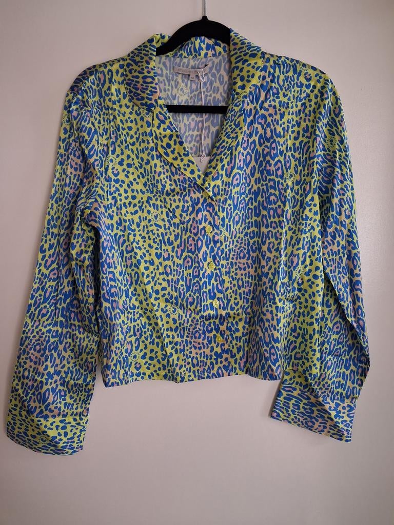 Stella McCartney Zijden Cropped Blouse nieuw maat M, Maat 38/40 (M), Geel, Nieuw, Ophalen of Verzenden