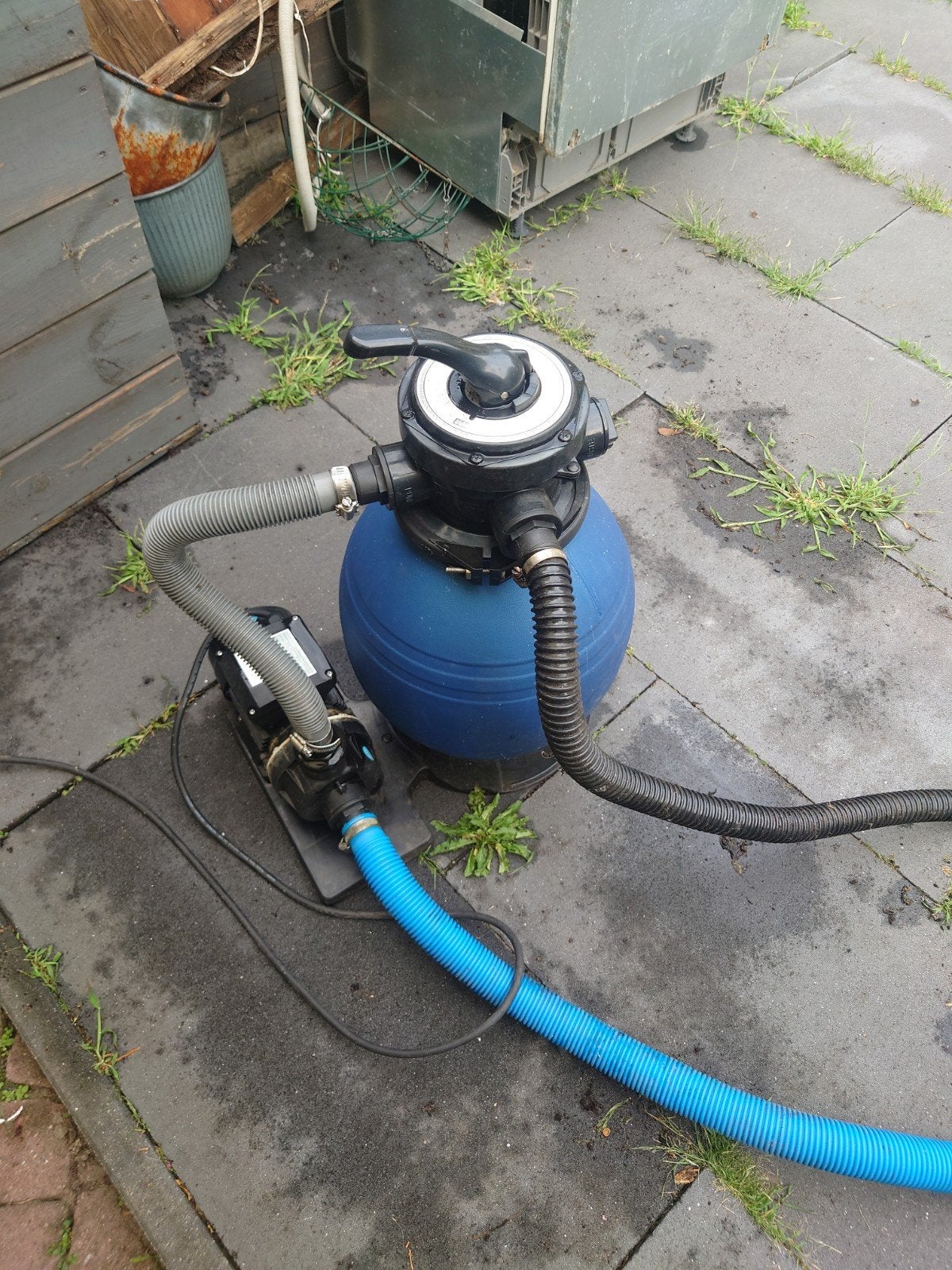 Waterland Zwembadpomp met Filter en Slangen, Tuin en Terras, Zwembad-toebehoren, Ophalen of Verzenden, Gebruikt, Zwembadpomp