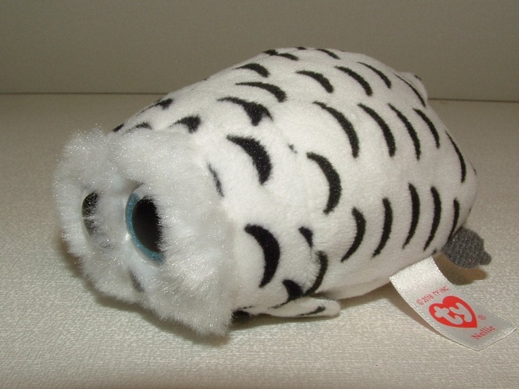 TY TEENY TYS NELLIE DE WITTE UIL PLUCHE MET ZWARTE, Verzenden, Nieuw, Overige typen