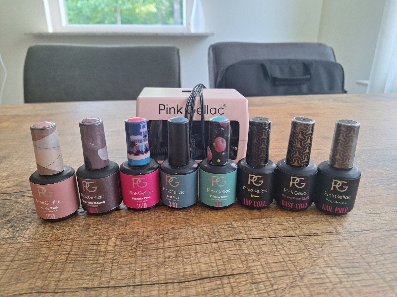 Beginners set Pink Gellac + lamp, Ophalen of Verzenden, Zo goed als nieuw, Overige kleuren, Handen en Nagels