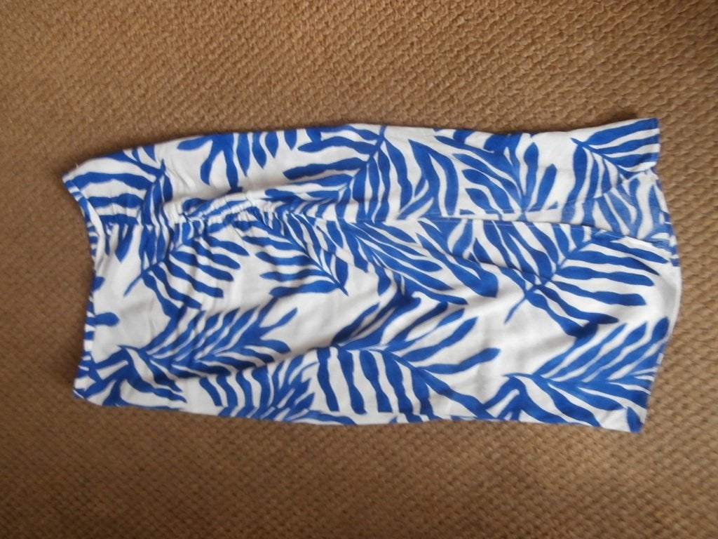rok Rok lang blauw wit maat 36 h&m met split zomerrok dames, H&M, Blauw, Ophalen of Verzenden, Zo goed als nieuw