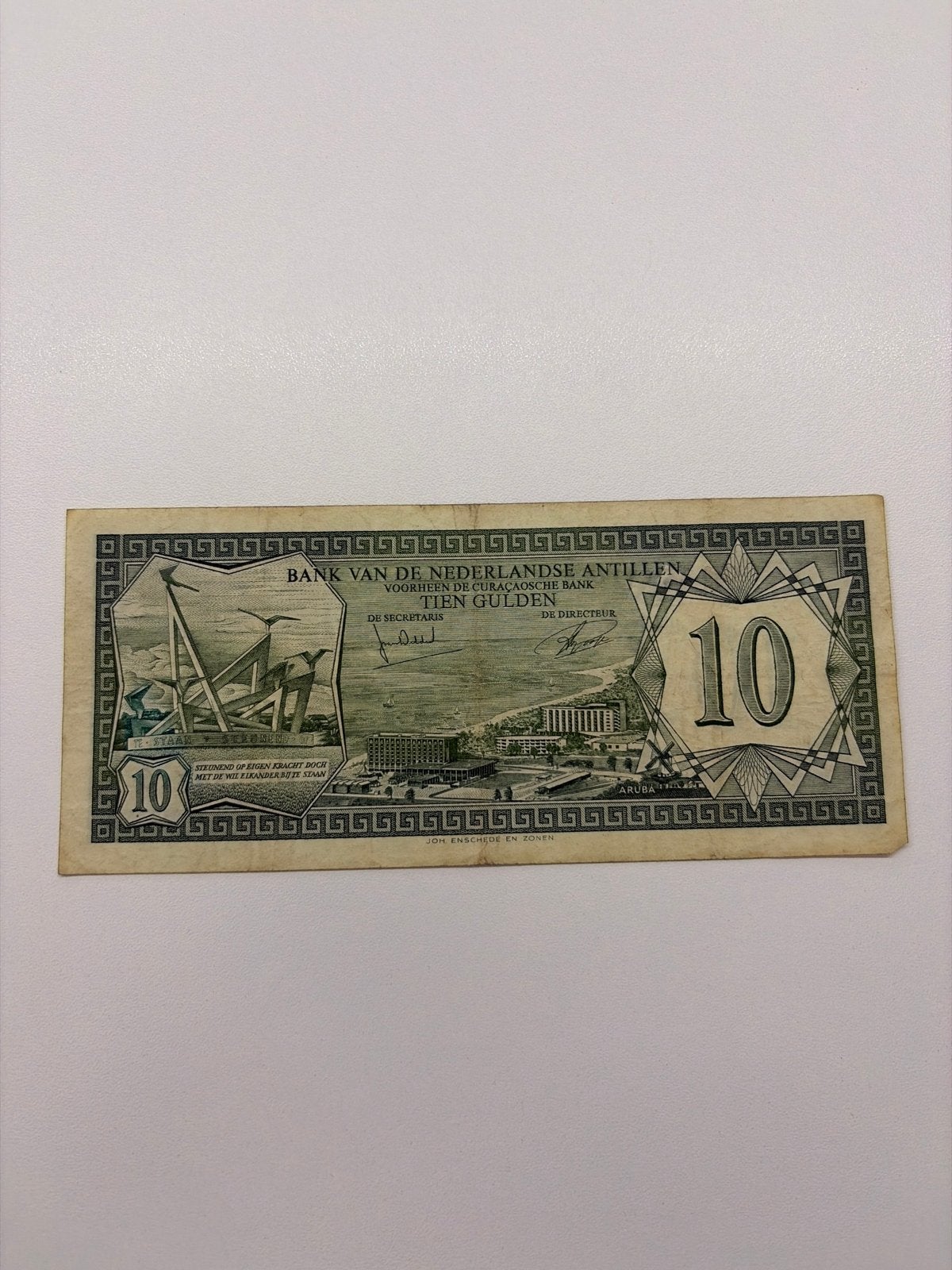 10 Gulden Nederlands-Antilliaans biljet 1972, Ophalen of Verzenden, 10 gulden, Los biljet
