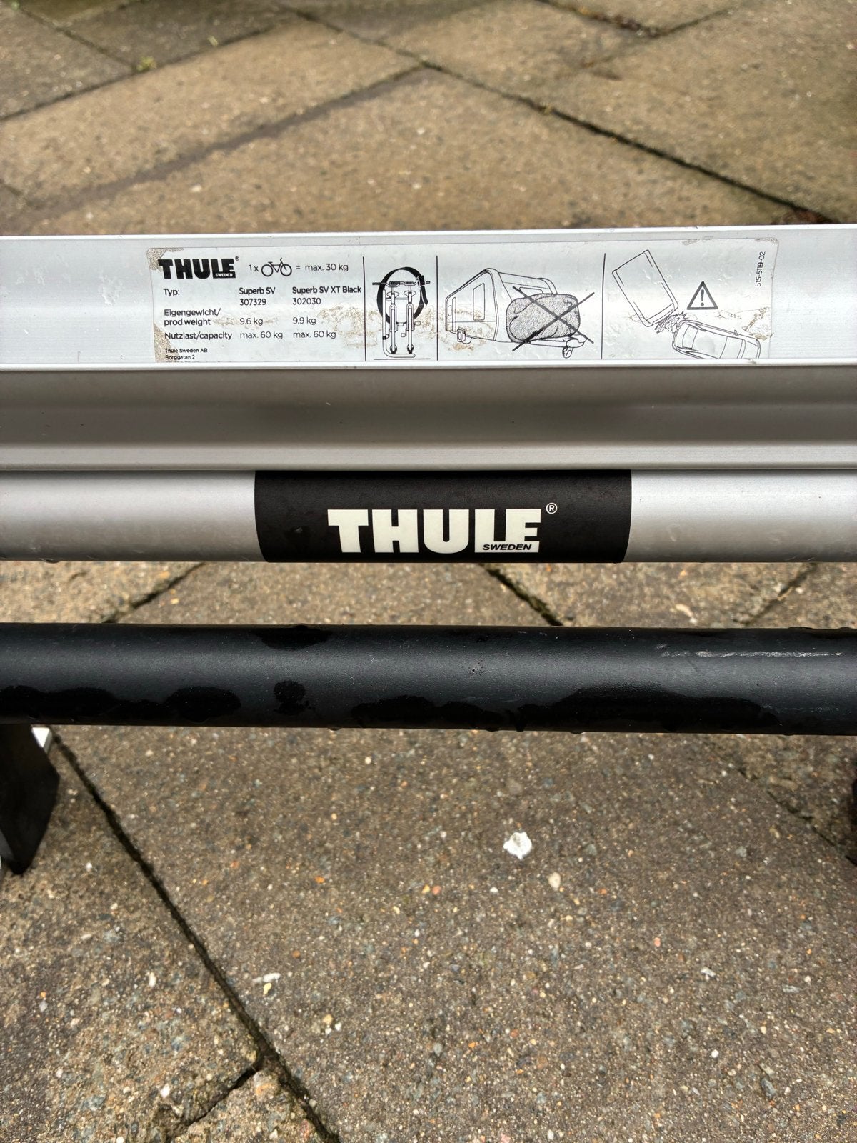 Thule Superb SV XT Black, Auto diversen, Fietsendragers, Ophalen, 2 fietsen, Gebruikt, Fietsendrager-accessoire