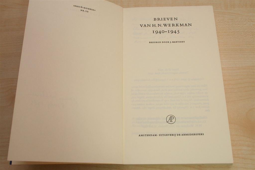 Brieven van H.N. Werkman 1940-1945 — Privé Domein, Ophalen of Verzenden, Gelezen