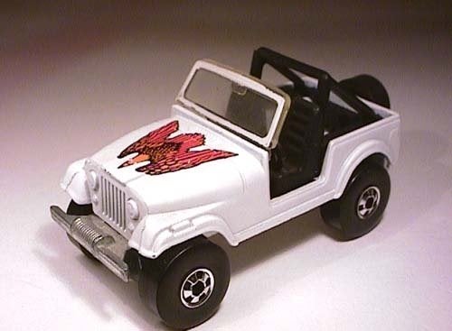 Jeep cj7, Hot Wheels, 1981, Ophalen of Verzenden, Zo goed als nieuw, Auto