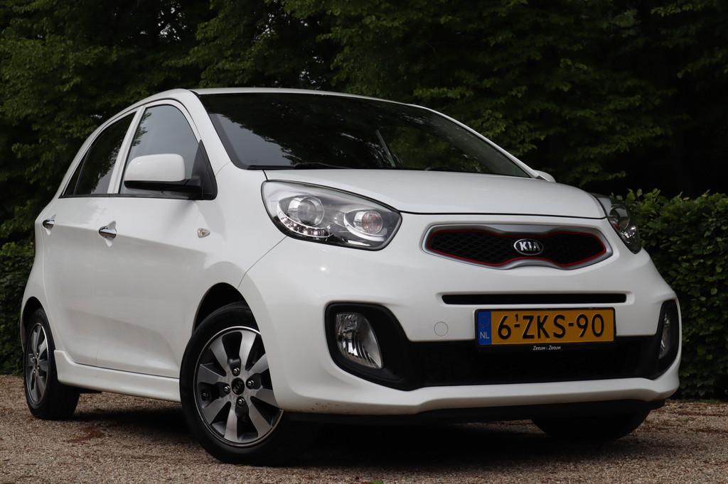 Kia Picanto 1.0 CVVT X-treme | Lederen bekleding | Climate c, Gebruikt, Zwart, 400 kg, Wit