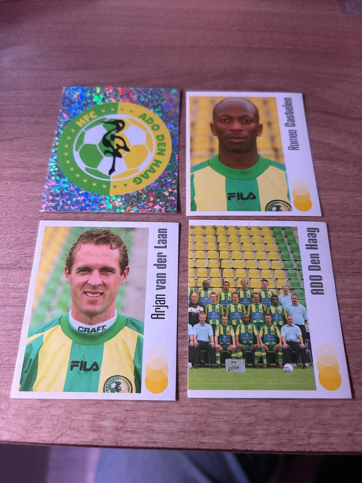 Panini Voetbal 04 ADO Den Haag Stickers (4 stuks), Ophalen of Verzenden, Gebruikt, Overige binnenlandse clubs, Poster, Plaatje of Sticker