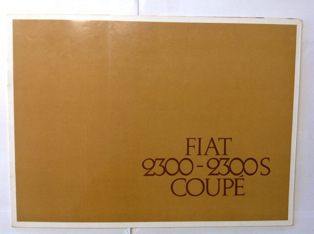 Fiat 2300 Coupe, 2300 S Coupe folder Eng, 10 blz 1961, Ophalen of Verzenden, Nieuw, Overige merken