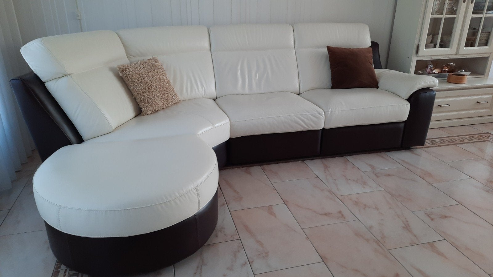 Leren hoekbank Chateau d'Ax met relaxfunctie, Huis en Inrichting, Banken | Bankstellen, Modern, Comfortabel, 250 tot 300 cm, Hoekbank