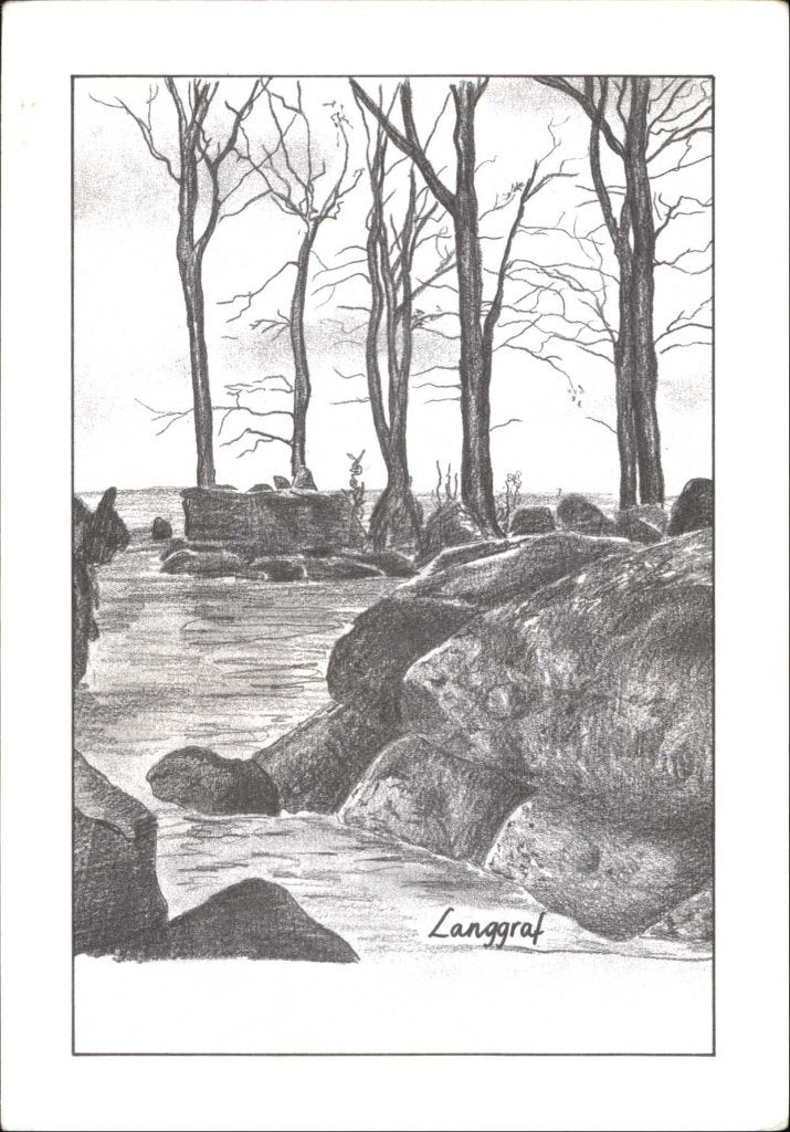 Emmen Langgraf (hunnebed) op de Es van Emmen pentekening., Verzamelen, Ansichtkaarten | Nederland, Ophalen, 1960 tot 1980, Gelopen