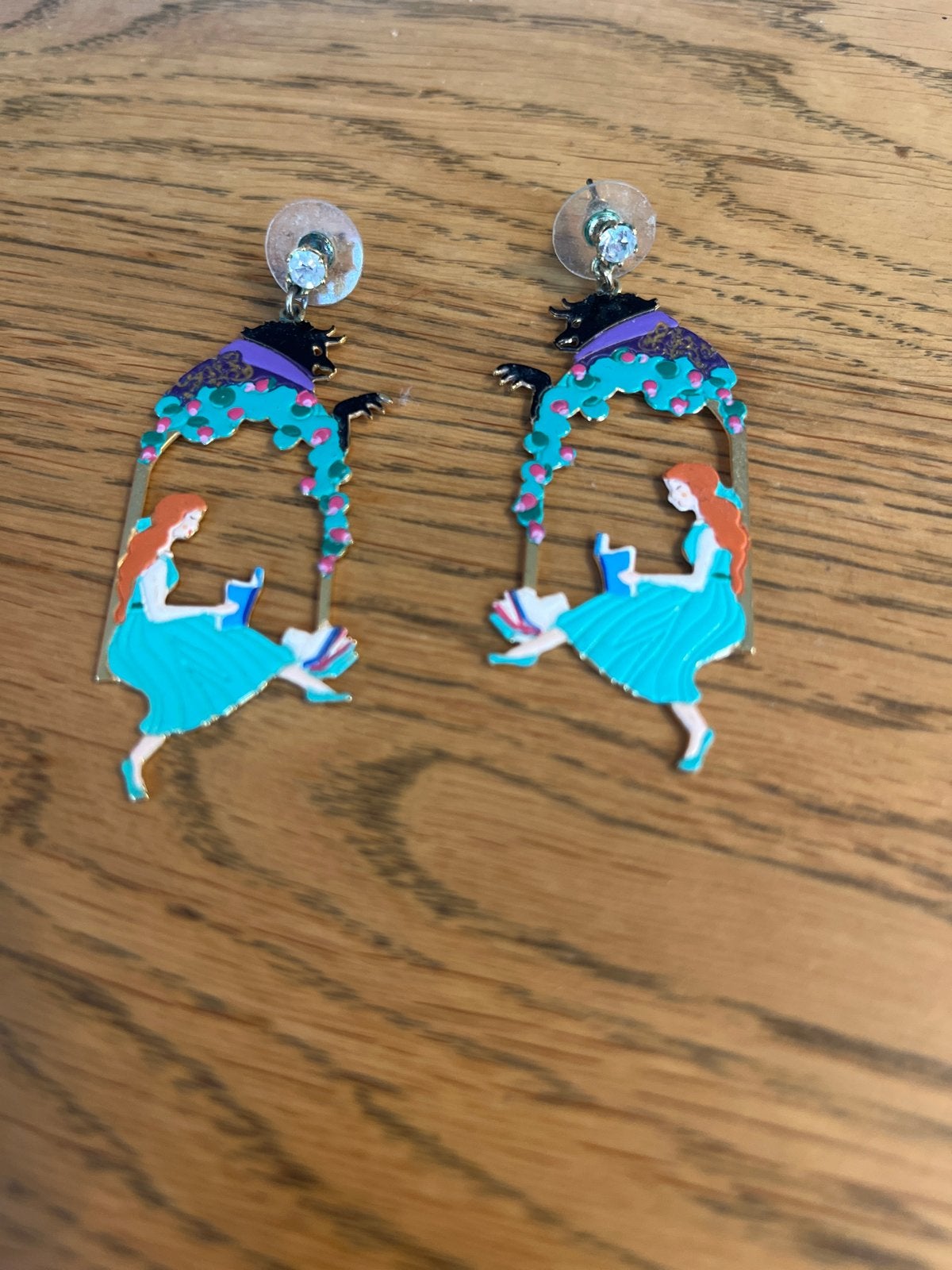 Les Néreides Belle en het beest, Met kristal, Overige materialen, Hangers, Overige kleuren