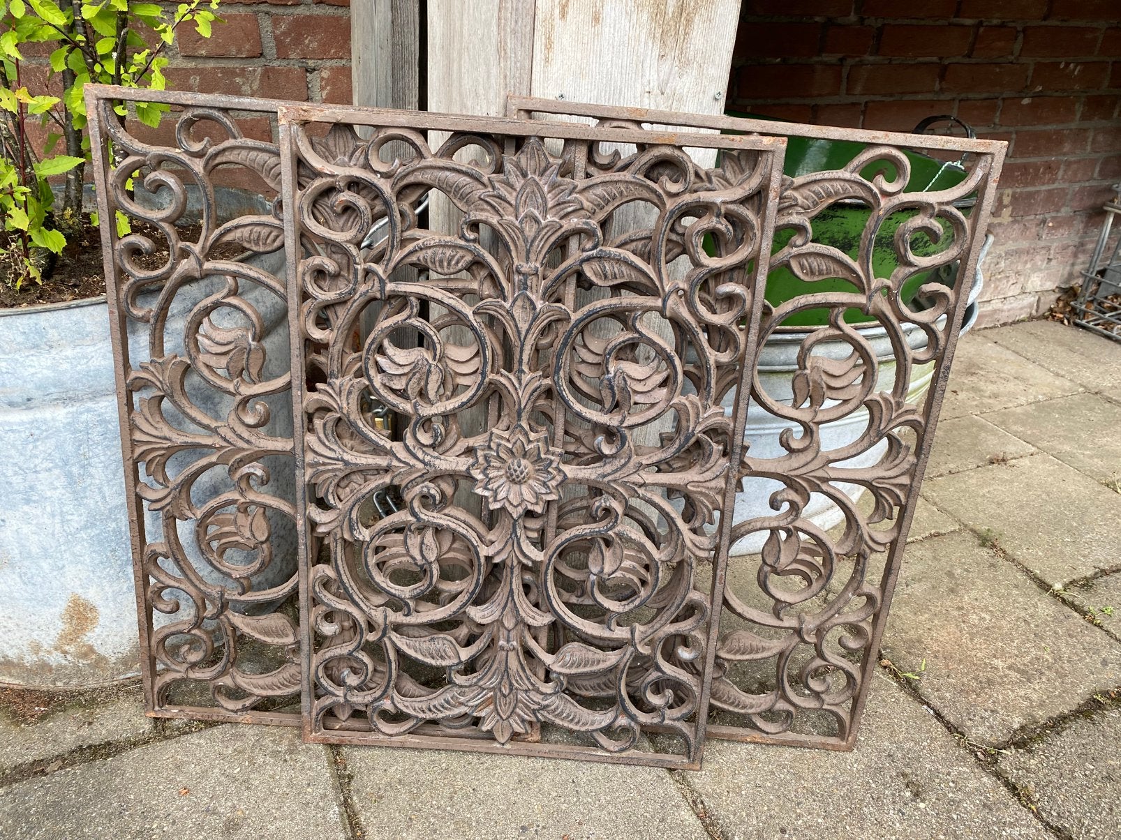 Gietijzeren panelen   raamdecoratie of deurrooster., Ophalen of Verzenden