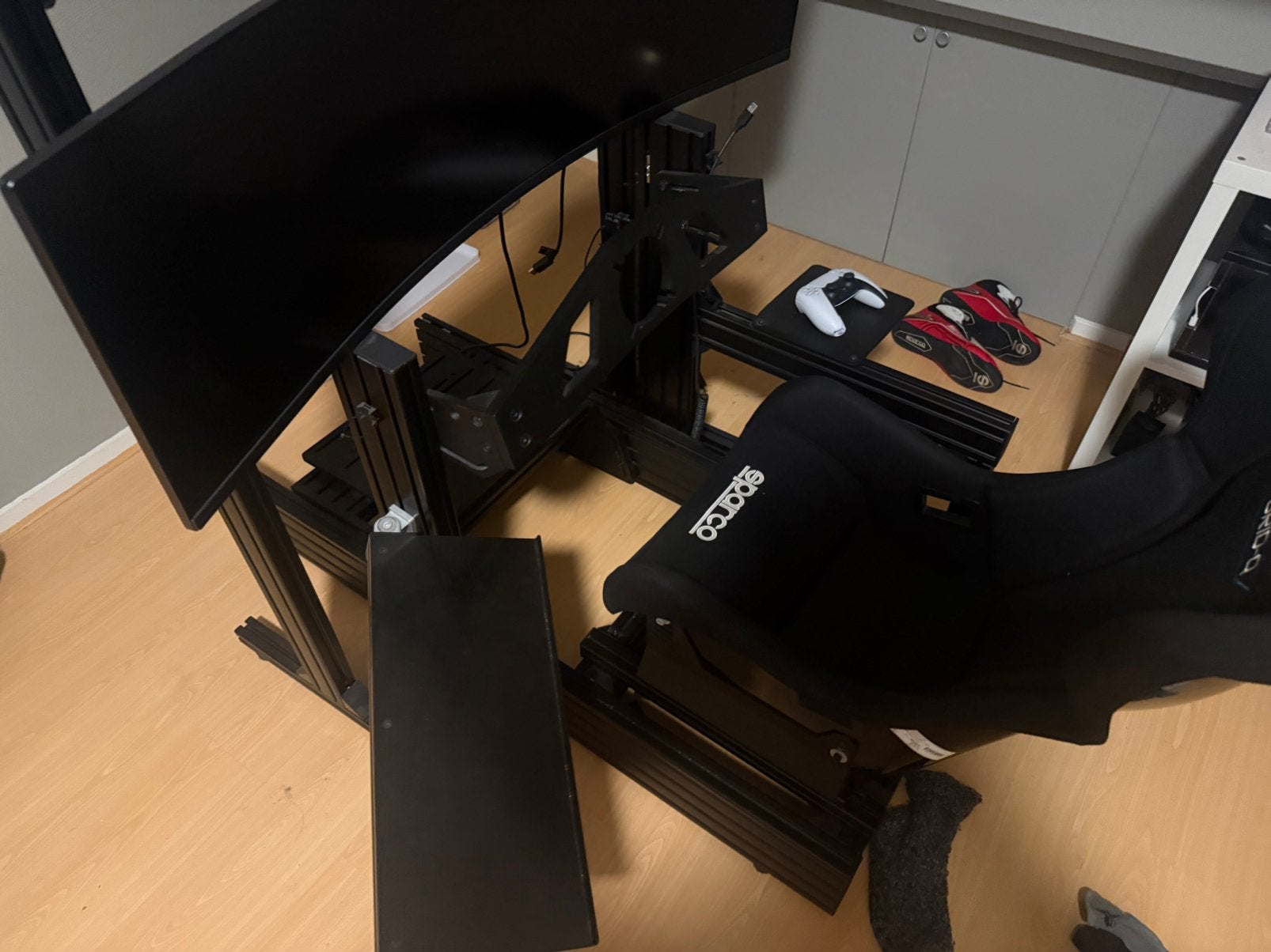 Sim Lab P1-X Cockpit & Sparco Racing Seat, Computers en Software, Joysticks, Ophalen, Zo goed als nieuw