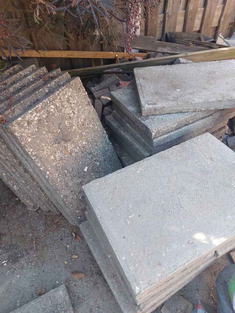 20 Grindtegels 40 x 60, Tuin en Terras, Ophalen, Gebruikt, Beton, Terrastegels