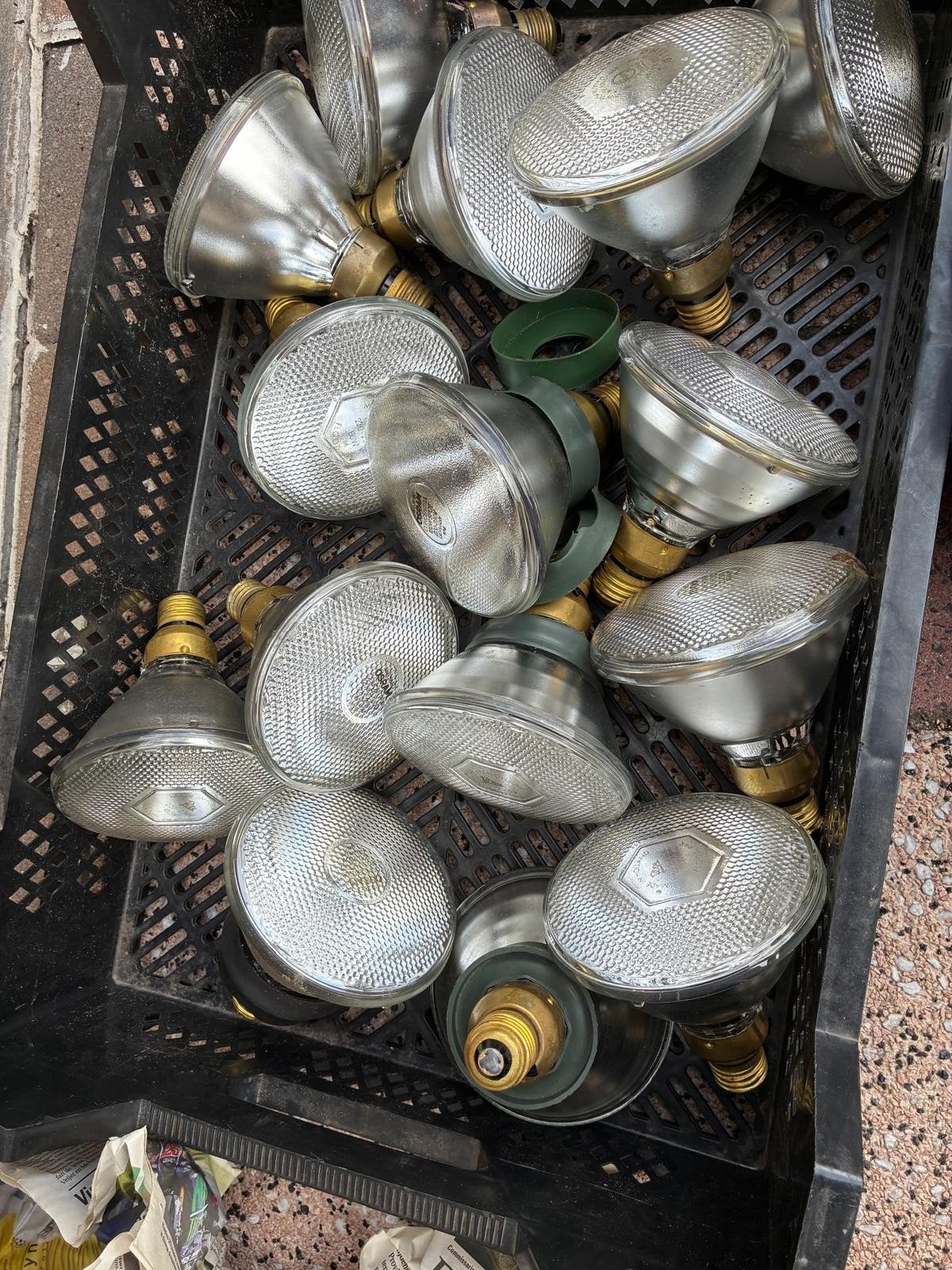 Partij gebruikte lampen met E27 fitting, Overige merken, Gebruikt, E27 (groot), Zilver