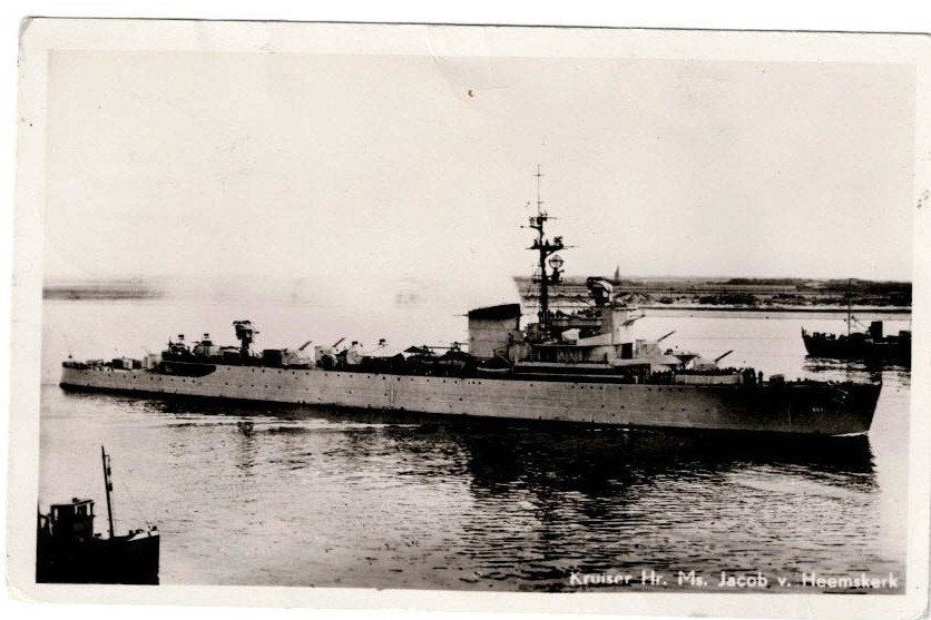 Ansichtkaart Hr Ms Jacob van Heemskerk, Ophalen of Verzenden, Marine, Nederland, Foto of Poster