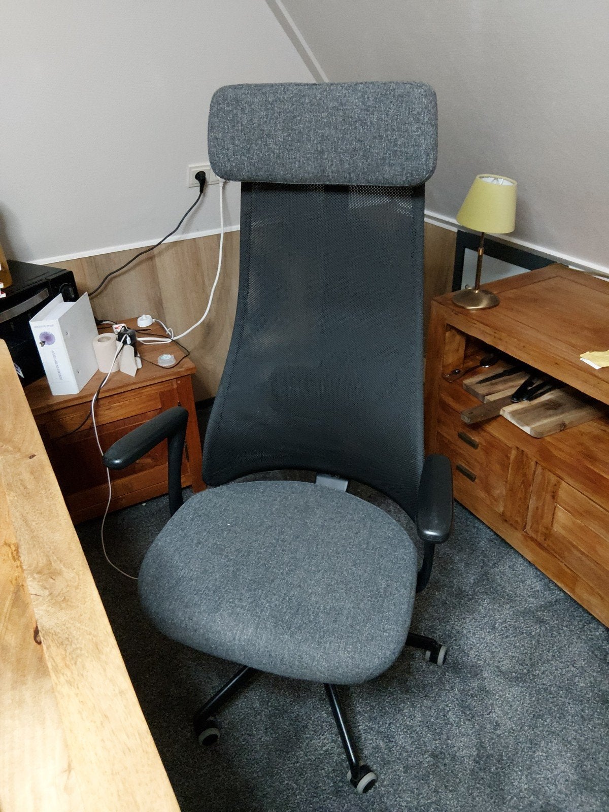 Ergonomische Bureaustoel - Grijs/Zwart, Ophalen of Verzenden