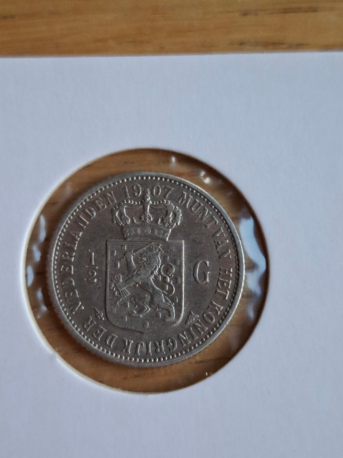1/2 gulden 1907 wilhelmina, ½ gulden, Zilver, Ophalen of Verzenden, Koningin Wilhelmina