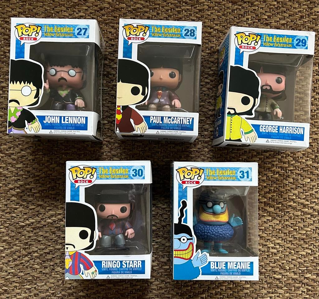 5 Poppetjes Beatles Yellow Submarine, Ophalen of Verzenden, Zo goed als nieuw