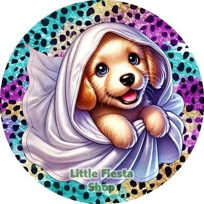 L1880 ouwel puppy 20x4,7cm eetbare cupcake rondjes vers, Ophalen of Verzenden, Nieuw, Cupcakes, Versiering