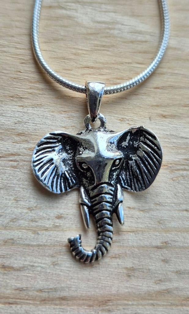 Zilveren kettinghanger Olifant, Ophalen of Verzenden, Nieuw, Zilver, Zilver