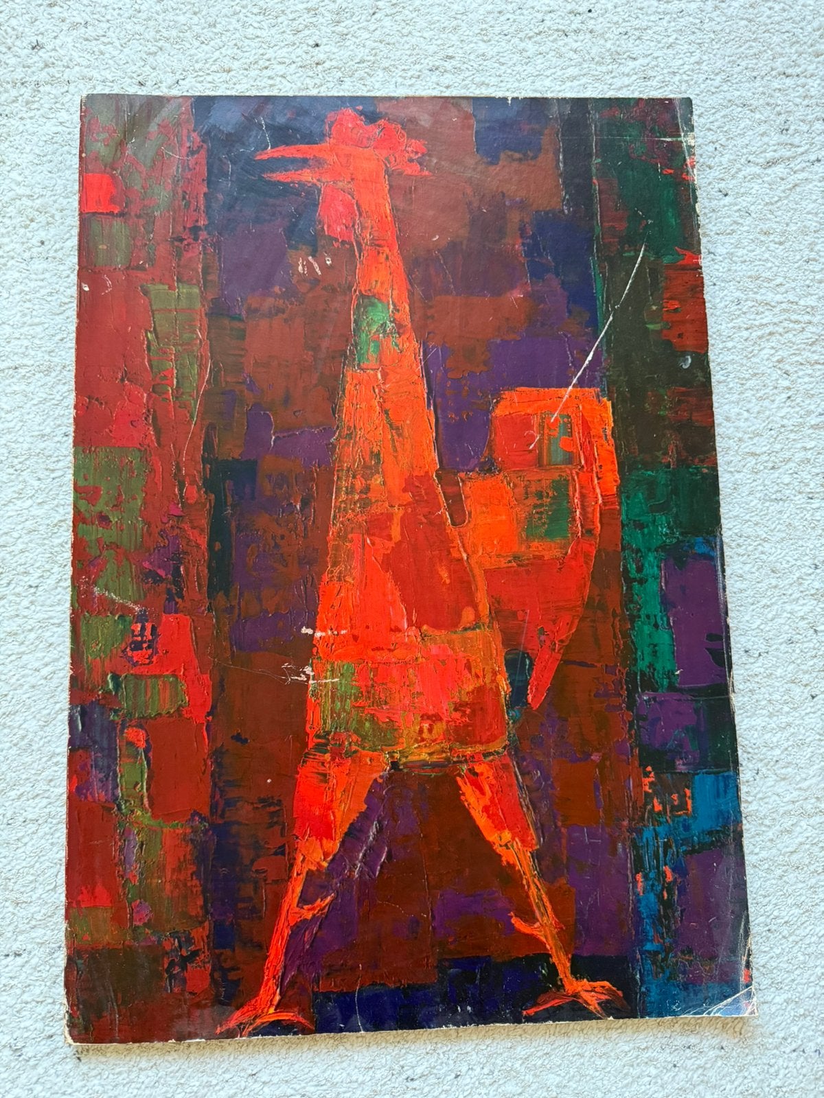 ‘De Haan’ van Wolf Reuther, print op houten ondergrond, Antiek en Kunst, Ophalen